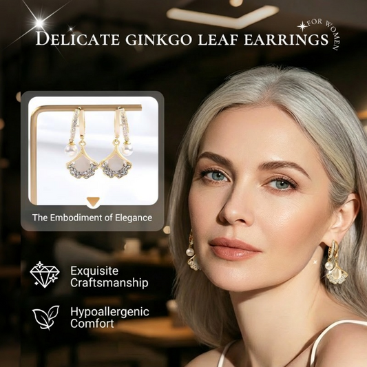 🎁60% OFF NOW!!!🔥Delicate Ginkgo Leaf Earrings for Women -💖 Romantic Valentine's Day Gift