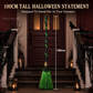 🧙 Animated Witch Broom Halloween Decoration with Lights and Sound