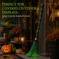 🧙 Animated Witch Broom Halloween Decoration with Lights and Sound
