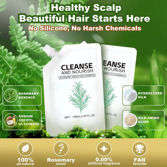 Smooth & Glossy Hair Shampoo - Natural growth, deep follicle repair, Sulfate-Free Formula for All Hair Types