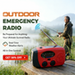 ⏳LAST DAY SALE ONLY $39.99!🔥Multifunctional Portable Solar Emergency Radio 📻– Power Bank, Hand Crank & Weather Alert for Outdoor & Crisis Preparedness🔦