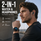 📢📢50% OFF !! ⏰2-in-1 Smartwatch With Built-in Wireless Earbuds 🎧️