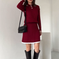 🎄Christmas Offers🎄Knitted Sweater ＆ Short Skirt 2-Piece Set