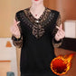 Elegant Thickened Warm Leopard Print Top