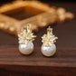 🍒Delicate Flower Pearl Earrings✨