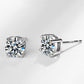 👸Sparkling Moissanite Round Stud Earrings（50% OFF）