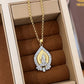 Retro Style Gold Tower Rhinestone Pendant