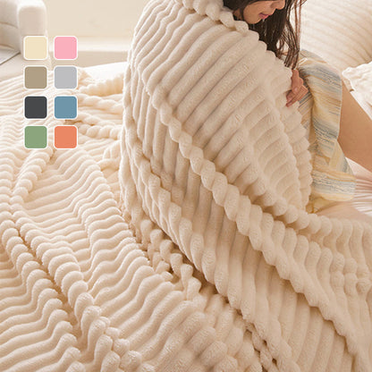 🔥Last Day Sale 50% OFF🎁Super Soft Fur Ribbed Fleece Throw Blanket🔥