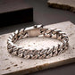 Unisex Engraved Curb Chain Bracelet