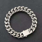Unisex Engraved Curb Chain Bracelet