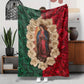 Virgin Mary & Roses Flannel Throw Blanket