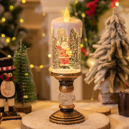 ✨ Magical Christmas LED Candle – Snow Effect, Retro Decoration & Safe Flame (Holiday Atmosphere in Every Room!)