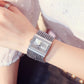 🔥Ladies Rhinestone Quartz Square Watch