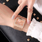 🔥Ladies Rhinestone Quartz Square Watch