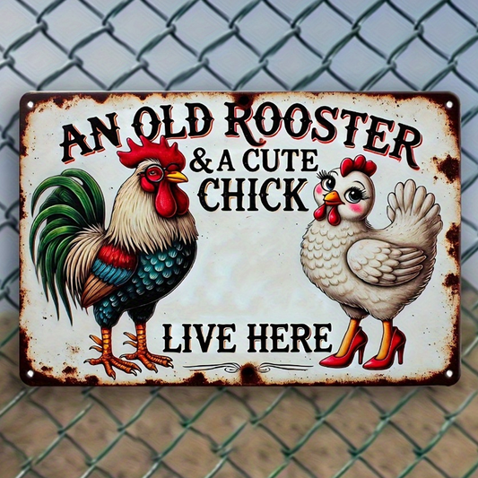 🐓 Vintage Chicken Coop Metal Tin Sign