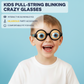⏰LAST DAY - BUY 1 GET 1 FREE!!🎁Kids Pull-String Blinking Crazy Glasses