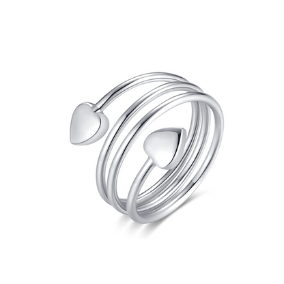 🔥Buy 1 Get 1 Free✨Adjustable Spiral Heart Copper Ring💓💍