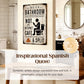 Spanish Quote  Floral Tin Sign Decor