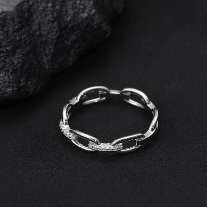 Sparkling Cubic Zirconia Open Cuff Ring