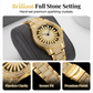 Men's Iced-Out Watch with Rotating Dial – Sparkling Crystals, Precise Quartz & Butterfly Clasp