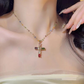 📢Buy 1 Get 1 Free⏰Colorful Rhinestone Cross Pendant Necklaces