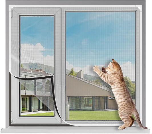 📢📢50% OFF !! ⏰Magnetic Window Screen Adjustable DIY Window Net Screens Mesh，Strong Magnet Closure, Keeps Bugs Out, Fresh Air In. Perfect for Home, RV or Balcony! 🦟🚫🏠