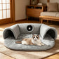 📢📢50% OFF !! ⏰Plush 2-in-1 Cat Tunnel Bed