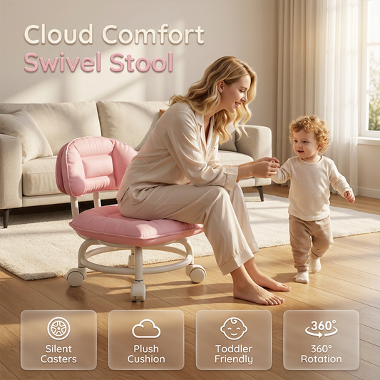 🪑 50% OFF NOW! ⏰ Rolling Low Stool with Backrest – Padded seat & silent casters – Perfect for workshops, garages or studios – comfortable and mobile 🛠️✨