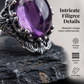 🌸 50% OFF NOW! 🌸 Vintage Lace Amethyst Ring