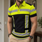 ⏳Time-Limited Special⏰Men's High Visibility Reflective Short Sleeve Shirt – Neon Blocks & Athletic Fit Cut ⏰