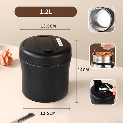 🏆LAST DAY SALE 50% OFF🔥Vacuum Insulated Food Jar with Folding Spoon