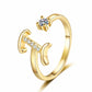 ⏳Limited-time 50% off⏰Adjustable Sparkle Initial Ring for Women💍