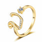 ⏳Limited-time 50% off⏰Adjustable Sparkle Initial Ring for Women💍