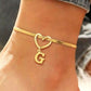 📢📢50% OFF !! ⏰Heart Initial Anklet Snake Chain