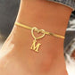 📢📢50% OFF !! ⏰Heart Initial Anklet Snake Chain