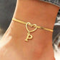 📢📢50% OFF !! ⏰Heart Initial Anklet Snake Chain