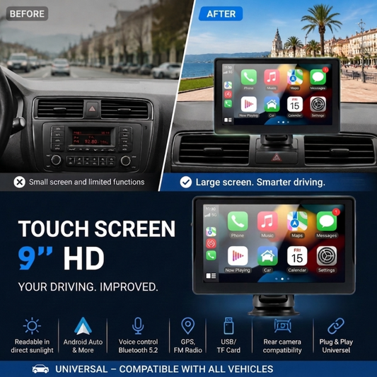 🚗📱 50% OFF! CarPlay AutoPlay Multimedia – Wireless Apple CarPlay & Android Auto, HD Touchscreen, GPS & Rear Camera Support – Perfect for Modern Vehicles ✨