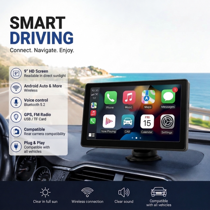 🚗📱 50% OFF! CarPlay AutoPlay Multimedia – Wireless Apple CarPlay & Android Auto, HD Touchscreen, GPS & Rear Camera Support – Perfect for Modern Vehicles ✨