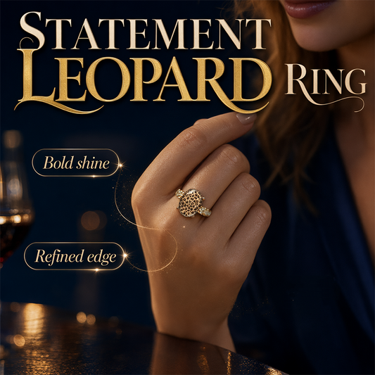 🎉 2026 Sale — Over 33,600 Sold 🐆 Leopard Oval Statement Ring – Vintage Jewelry ✨