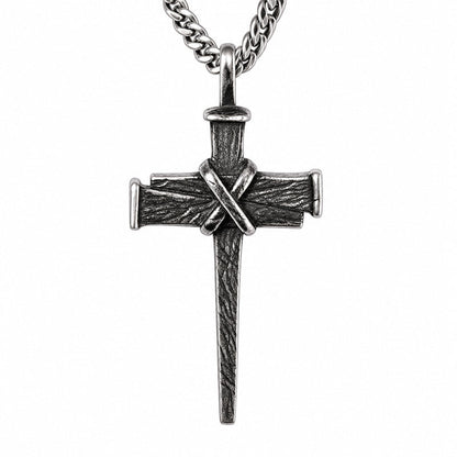 ⏳Limited-time 50% off⏰Men's Vintage Nail Cross Pendant Necklace