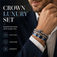 Men's Stainless Steel Crown Bracelet 3-Piece Set