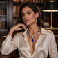 📢📢50% OFF !! ⏰Sparkling Teardrop Pendant Necklace and Earrings Set