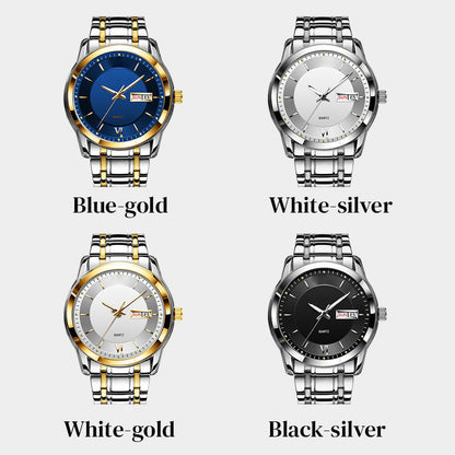 ⌚ 50%! 💧 Ultra-Thin Waterproof Quartz Watch – Dual calendar & sleek design ✨