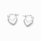 Minimalist Smooth Heart Huggie Hoop Earrings for Women Elegant and Versatile French Style Heart Shaped Earrings